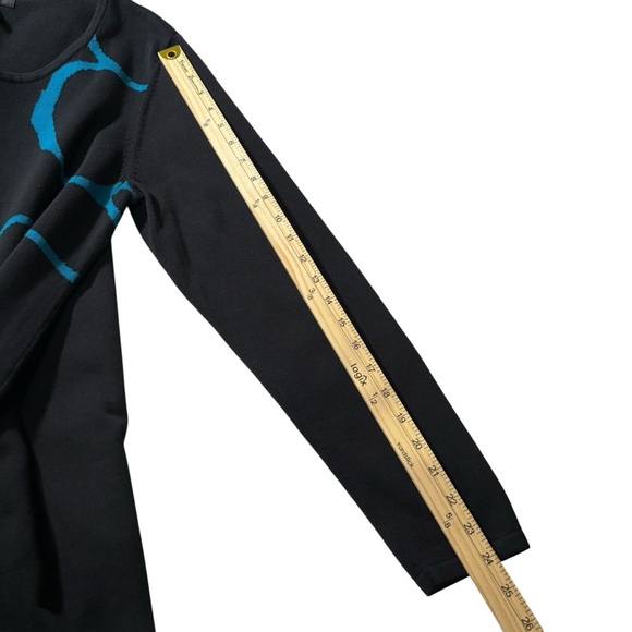 Alfani Knit Sweater Tunic Top Size Large Office Casual Bold Print Long Sleeve - Picture 13 of 13